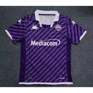 เสื้อกีฬาแขนสั้น ลายทีมชาติฟุตบอล Fiorentina 23-24 ACF ชุดเหย้า