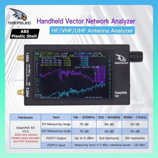 ใหม่ เครื่องวิเคราะห์เสาอากาศ NanoVNA DeepVNA 101 SWR Meter VHF UHF 4.3 นิ้ว IPS LCD + ABS