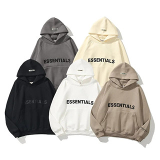 เสื้อโค้ทมีฮู้ด ทรงหลวม ลาย FOG FEAR OF GOD DOUBLE LINE ESSENTIALS แฟชั่นฤดูใบไม้ร่วง และฤดูหนาว สไตล์สตรีท สําหรับผู้ชาย