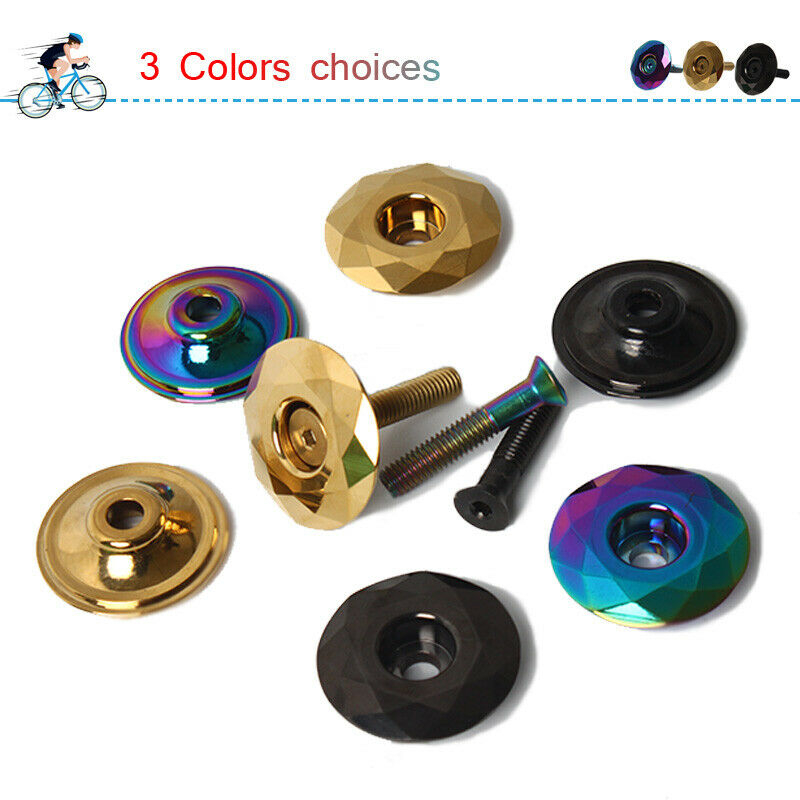 Krsec Bike Stem Cap Bike Riser ฝาครอบด้านบนพร้อมสลักเกลียว