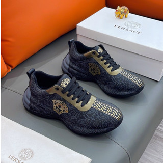 Versace รองเท้ากีฬาลําลอง ระดับไฮเอนด์ แฟชั่นหรูหรา สําหรับผู้ชาย