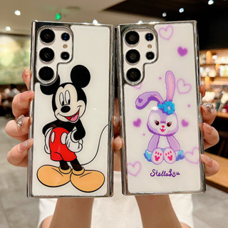 ชุบด้วยไฟฟ้า การ์ตูนน่ารัก Mickey Doraemon Kulomi ซองโทรศัพท์ Samsung Galaxy S23 Ultra S23 Plus S23 S22 Ultra S22 Plus S21Ultra S21+ Case เคสโทรศัพท์ใหม่ แผ่นหลังอะคริลิค ขอบซิลิโคนป้องกันการตก เคสมือถือซัมซุง