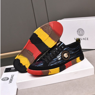 Versace รองเท้ากีฬาลําลอง ระดับไฮเอนด์ แฟชั่นหรูหรา สําหรับผู้ชาย