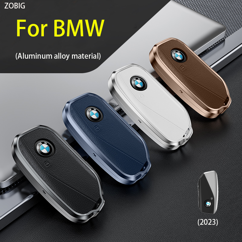 ZOBIG กุญแจรถ Fob ฝาครอบ Fit สําหรับ BMW Energy Ix I7 X7 7 Series ฝาครอบป้องกันพวงกุญแจหนังอลูมิเนีย