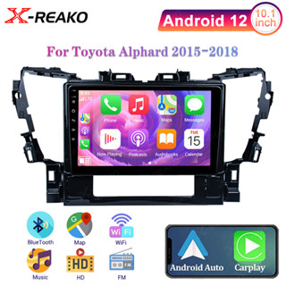 เครื่องเล่นมัลติมีเดีย วิทยุรถยนต์ Android 12 สําหรับ Toyota Alphard 2015 2016 2017 2018 2019 หน้าจอ GPS 2DIN