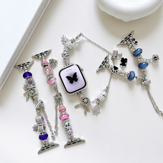 Pandora Style i นาฬิกาข้อมือ สายโลหะ สีม่วง สําหรับผู้หญิง และเด็กผู้หญิง