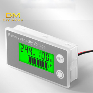 Diymore 6133A DC8-100V เครื่องวัดพลังงานดิจิทัล LCD แบตเตอรี่ลิเธียม จอแสดงผลดิจิทัล สองสาย โวลต์มิเตอร์ เปลือกโปร่งแสง