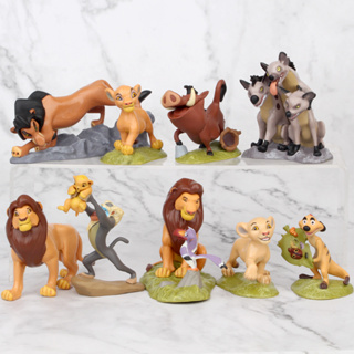 โมเดลฟิกเกอร์ PVC รูปภาพยนตร์ดิสนีย์ The Lion King Mufasa Rafiki Sarabi Simba Scar Hyena Nala Timon Pumbaa Q Version ขนาด 6-9 ซม. สําหรับตกแต่งเค้ก จํานวน 9 ชิ้น ต่อชุด