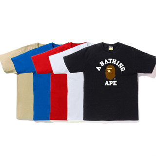 Bape เสื้อยืดแขนสั้น ผ้าฝ้าย พิมพ์ลาย แฟชั่นสําหรับผู้ชาย และผู้หญิง