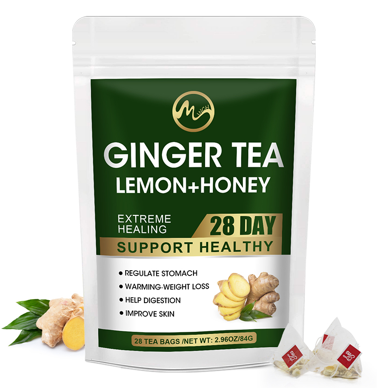 Minch Ginger Tea Detox Tea Ginger Lemon Turmeric Tea สมุนไพรพื้นบ้าน ชาขิงล้วน 100% Natural Anti Agi