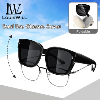 Louiswill แว่นตากันแดด เลนส์โพลาไรซ์ ป้องกันแสง UV400 ป้องกันแสงสะท้อน พับได้ สําหรับผู้ชาย และผู้หญิง