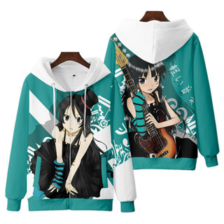 ใหม่ อนิเมะ K-ON!Nakano Azusa/Akiyama Mio เสื้อแจ็กเก็ตกันหนาวลําลอง แขนยาว มีฮู้ด ทรงหลวม พิมพ์ลาย 3D มีซิป สไตล์ญี่ปุ่น แฟชั่นสําหรับผู้ชาย และผู้หญิง