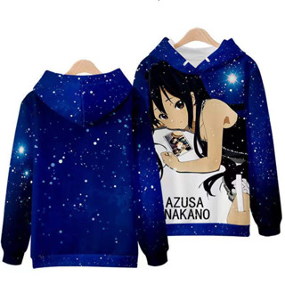 ใหม่ อนิเมะ K-ON!Nakano Azusa เสื้อแจ็กเก็ตกันหนาวลําลอง แขนยาว มีฮู้ด พิมพ์ลาย 3D ทรงหลวม สไตล์ญี่ปุ่น แฟชั่นสําหรับผู้ชาย และผู้หญิง