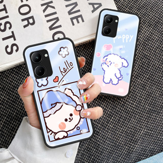 เคสโทรศัพท์มือถือกระจกนิรภัย TPU แบบนิ่ม ขอบแข็ง กันกระแทก สําหรับ Realme C33 2023 Realme C33 2023 เคส