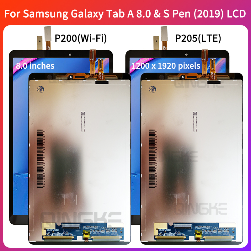 ของแท้ หน้าจอสัมผัส LCD 100% สําหรับ Samsung Galaxy Tab A 8.0 & S Pen LCD Tab P200 P205 SM-P205 SM-P