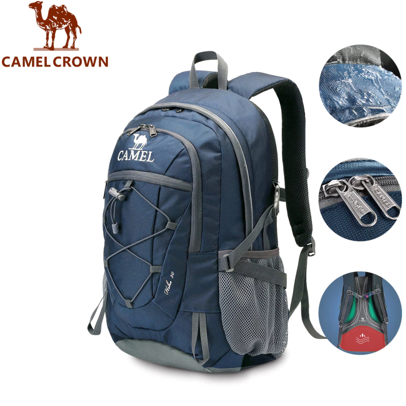 CAMEL CROWN กระเป๋าเป้สะพายหลัง ความจุเยอะ 30 ลิตร เหมาะกับการพกพาเดินทาง เล่นกีฬา ปีนเขา
