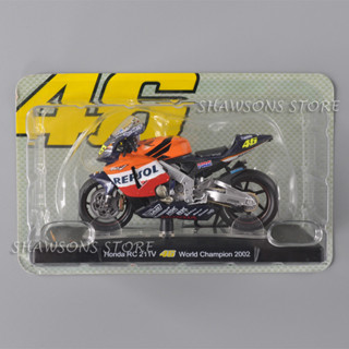 โมเดลรถจักรยานยนต์ สเกล 1:18 ของเล่น Honda RC 211V Valentino Rossi #46 โมเดลจําลอง ขนาดเล็ก