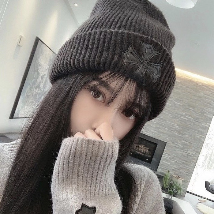 หมวกถัก ผ้าวูลนิ่ม ให้ความอบอุ่น เข้ากับทุกการแต่งกาย แฟชั่นฤดูใบไม้ร่วง และฤดูหนาว สไตล์เกาหลี และยุโรป