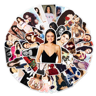 สติกเกอร์ กันน้ํา ลาย Selena Gomez DIY แบบสร้างสรรค์ สําหรับติดตกแต่งรถยนต์ จํานวน 50 ชิ้น