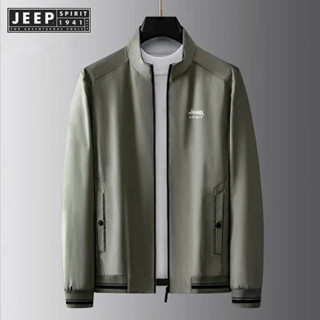 JEEP SPIRIT 1941 ESTD เสื้อโค้ท คอปกตั้ง ทรงหลวม แฟชั่นฤดูใบไม้ผลิ และฤดูใบไม้ร่วง สําหรับผู้ชาย 2023