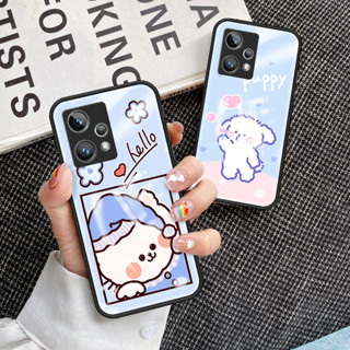 เคสโทรศัพท์มือถือกระจกนิรภัย TPU แบบนิ่ม ขอบแข็ง กันกระแทก สําหรับ Realme 9 Realme 9 เคส