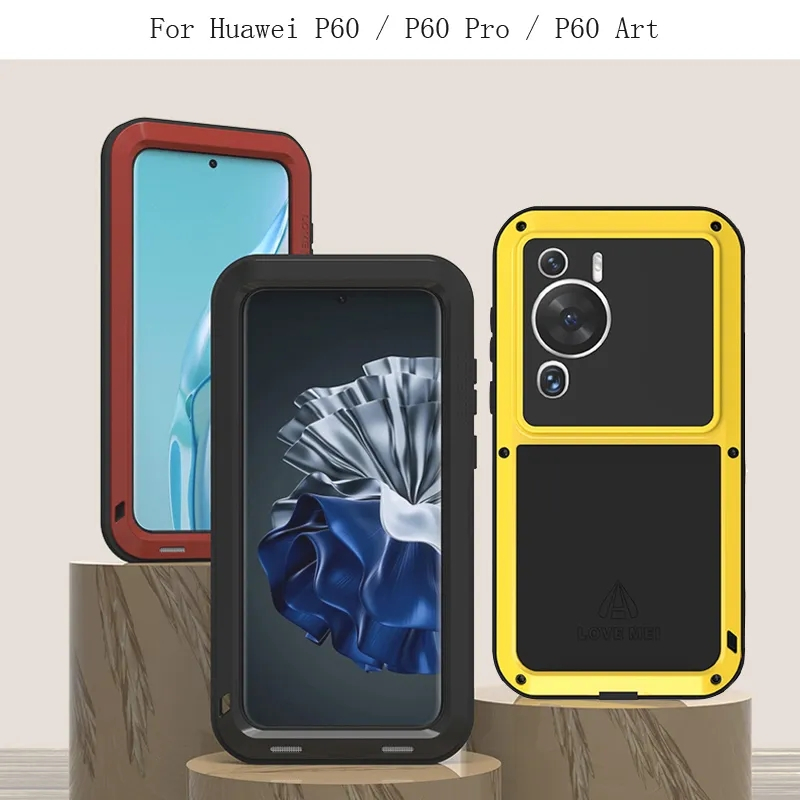 Love MEI เคสโลหะ กันกระแทก สําหรับ Huawei P60 Pro P60 P60 ART