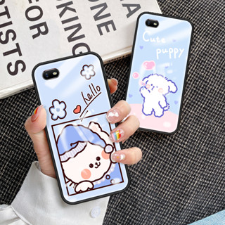 เคสโทรศัพท์มือถือกระจกนิรภัย TPU แบบนิ่ม ขอบแข็ง กันกระแทก สําหรับ Realme C2 OPPO A1K เคส