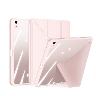 เคสอะคริลิคใส ฝาพับ พร้อมขาตั้งสามเหลี่ยม ถอดออกได้ สําหรับ iPad Air 4 Air 5 Pro 11