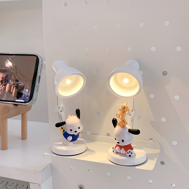 ญี่ปุ่นน่ารัก Pacha Dog Mini Night Light ห้องนอนบรรยากาศแสง三维ตุ๊กตา Ins Simple Led โคมไฟตั้งโต๊ะเดสก์ท็อปเครื่องประดับ