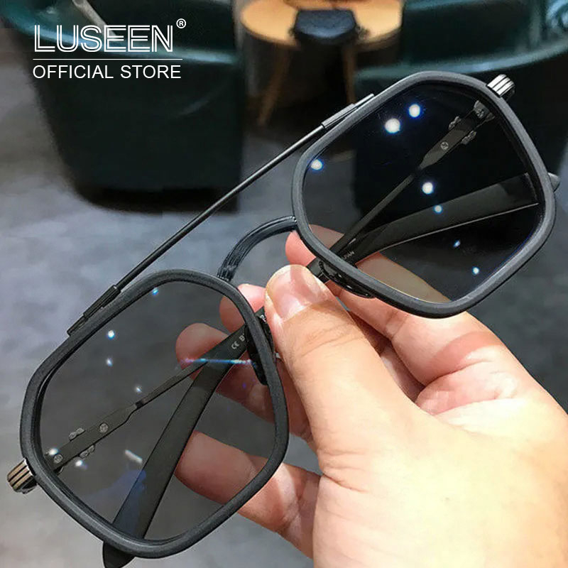 LUSEEN แว่นตา ป้องกันรังสียูวี สําหรับผู้หญิง และผู้ชาย แว่นตาป้องกันแสงสีฟ้าคอมพิวเตอร์แฟชั่น AG222