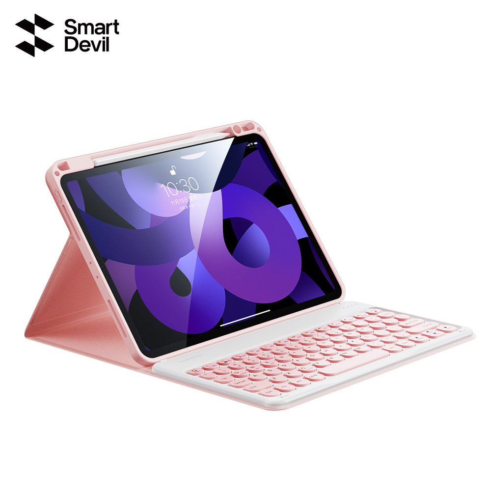 SmartDevil เคสคีย์บอร์ดบลูทูธ พร้อมช่องใส่ปากกา สําหรับ iPad Series ...