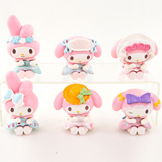 ฟิกเกอร์การ์ตูนอนิเมะ My Melody Sanrio Kawaii น่ารัก ขนาด 5-8 ซม. 6 ชิ้น ต่อชุด สําหรับเด็ก