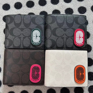 แท้💯%🔥【จัดส่งฟรี】C8297 ใหม่กระเป๋าสตางค์ผู้ชายกระเป๋าสตางค์หนัง Bifold Wallet กระเป๋าใส่บัตรใส่เหรียญ