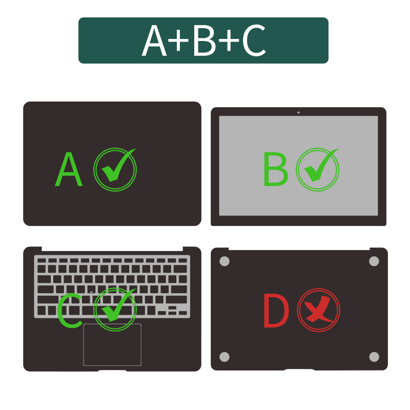 [3 ชิ้น] สากล ทําเอง หรูหราผลิตภัณฑ์โลโก้ออกแบบแล็ปท็อปคอมพิวเตอร์ผิวกันน้ําป้องกันฝุ่นน้ํามันหลักฐานวัสดุพีวีซีสติกเกอร์แล็ปท็อป 12/13/14/15/17 - รูปที่ 2