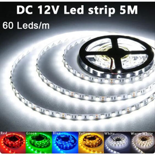 Smd 2835 แถบไฟ LED RGB กันน้ํา 12V 5M LED แถบไฟขาวดํา สายไฟ ปาร์ตี้ บรรยากาศ ตกแต่งบ้าน