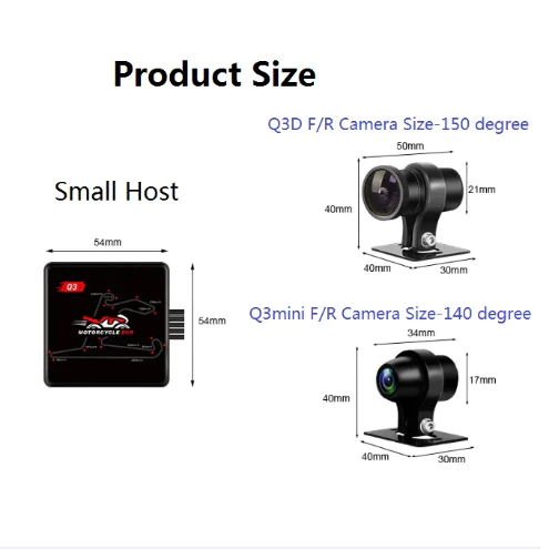 Vsys SYS กล้องบันทึกวิดีโอ WiFi 1080p FHD DVR กันน้ํา ติดตั้งง่าย สําหรับติดด้านหน้า และด้านหลังรถมอเตอร์ไซค์ thumbnail 10