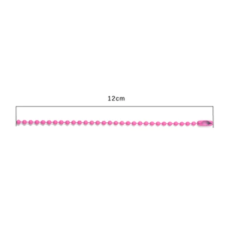 โซ่ลูกปัดหลากสี ยาว 12cm สำหรับ DIY ทำพวงกุญแจ ตกแต่งตุ๊กตาและแท็ก