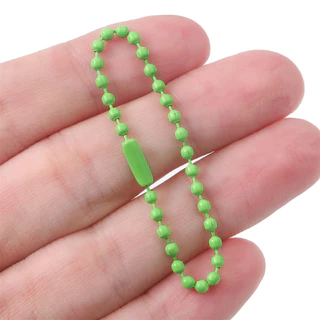โซ่ลูกปัดหลากสี ยาว 12cm สำหรับ DIY ทำพวงกุญแจ ตกแต่งตุ๊กตาและแท็ก