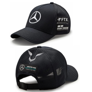 หมวกเบสบอล หมวกปีกโค้ง F1 Mercedes-Benz AMG Fleet Racing Hat Rider Fan Hamilton