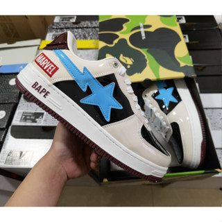 Marvel x A Bathing Ape STA รองเท้ากันลื่น สไตล์เรโทร