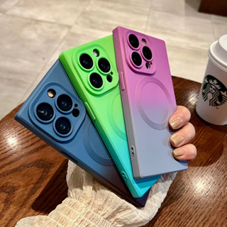 เคสซิลิโคนนิ่ม ทรงสี่เหลี่ยม สีเขียว สําหรับ iPhone 11 12 13 14 pro max