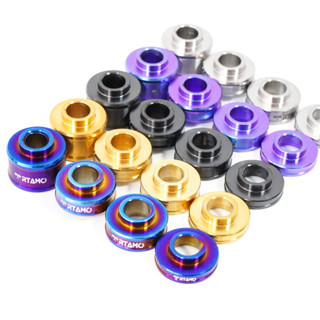 RTAMO ไทเทเนียม Gr5 ปั๊ม Brembo 100 108 M4 M50 M50s Titanium Boot Spacer Bushing M10(#14) 5 8 10 13 15mm