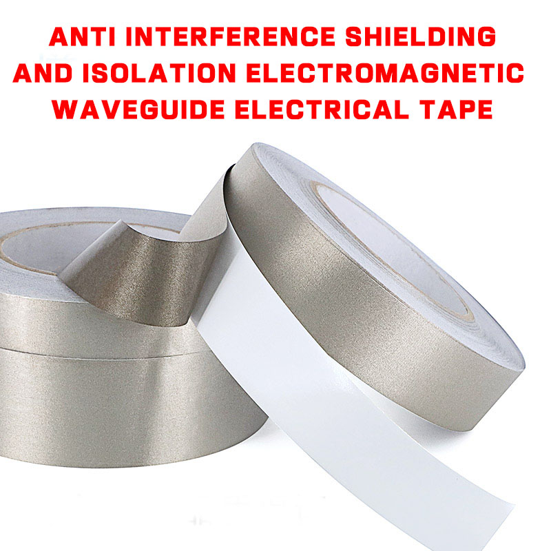 เทปนำไฟฟ้า สองด้าน Conductive (เทปเหนียวด้านเดียว) เงินป้องกันการรบกวน Electromagnetic Shield Tape ป้องกันรังสี ป้องกันไฟฟ้าสถิตย์ โทรศัพท์มือถือรีโมทคอนโทรล ติดต่อซ่อม หน้าจอสัมผัสสองด้าน Conductive
