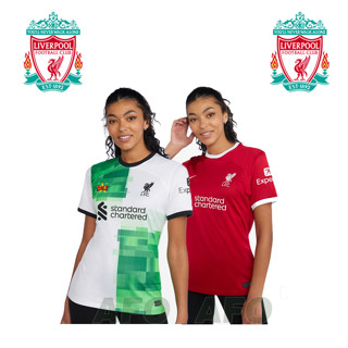 เสื้อกีฬาแขนสั้น ลายทีมชาติฟุตบอล Liverpool FC 2023 24 ชุดเหย้า คุณภาพสูง สําหรับผู้หญิง