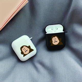 เคสหูฟัง TPU นิ่ม เนื้อแมตต์ ลายการ์ตูนลิงน่ารัก สําหรับ AirPods 1 2 3 Pro 2 BT