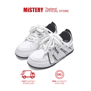 MISTERY  รองเท้าผ้าใบส้นสูง รุ่น TORNADO สีขา（MIS-1403）