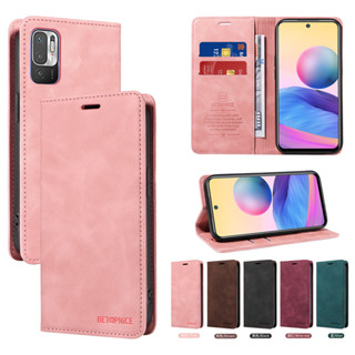 เคสโทรศัพท์มือถือหนัง ฝาพับแม่เหล็ก พร้อมช่องใส่บัตร สําหรับ Xiaomi Poco X3 NFC F3 M5S M3 Pro Redmi Note 10 5G