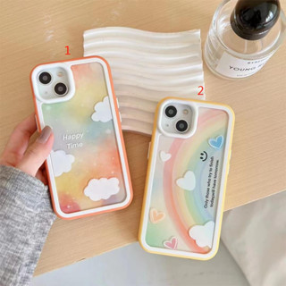 เคสโทรศัพท์มือถือ กันกระแทก สีรุ้ง สําหรับ iPhone14 11 12 13 13Pro 13ProMAX