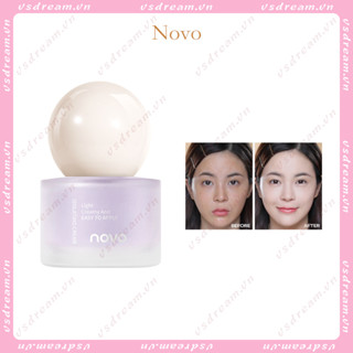 Novo เบสครีมคอนซีลเลอร์ ไพรเมอร์ เพิ่มความชุ่มชื้น ปรับสีผิวให้กระจ่างใส สําหรับแต่งหน้า