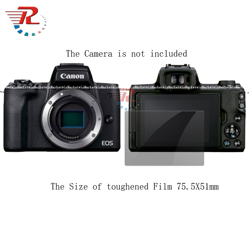 ฟิล์มกระจกนิรภัยกันรอยหน้าจอกล้อง HD สําหรับ Canon EOS M50 Canon EOS M50
